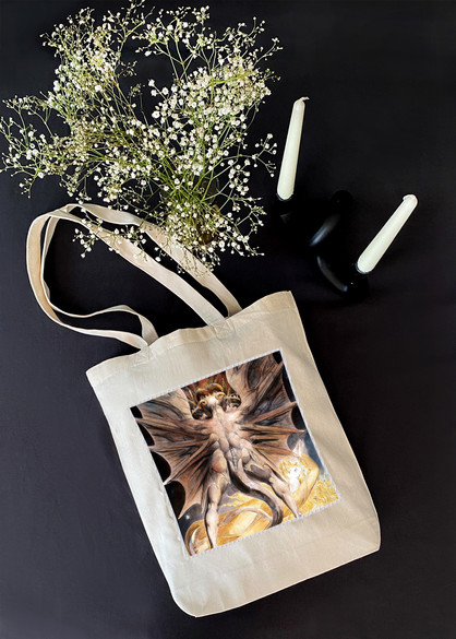 Torba z naszywką Wielki czerwony smok i niewiasta obleczona w słońce William Blake