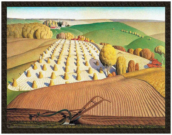 Naszywka Fall Plowing Grant Wood