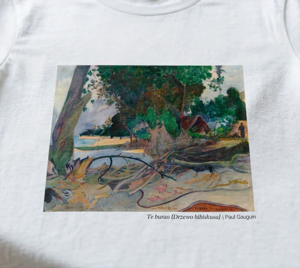 Koszulka z nadrukiem Te burao (Drzewo hibiskusa) Paul Gauguin