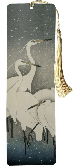 Zakładka do książki Grupa czapli Ohara Koson