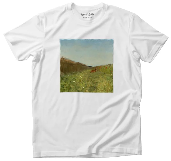 Koszulka z naszywką Zając wśród zboża Józef Chełmoński