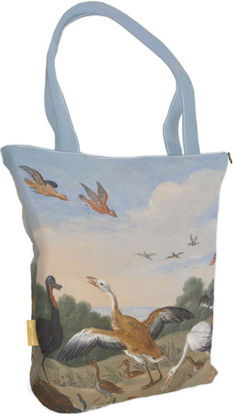 Torba na ramię shopper Czaple i kaczki na rzece Jan van Kessel (starszy)