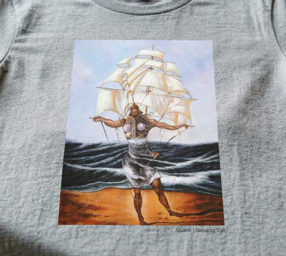 Koszulka z nadrukiem Statek Salvador Dali
