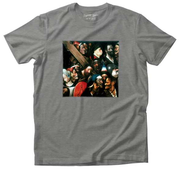 Koszulka z naszywką Chrystus dźwigający krzyż Hieronim Bosch