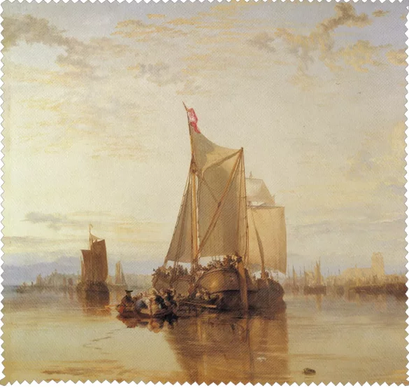 Ściereczka do okularów Statek pasażerski Dort z Rotterdamu bez wiatru William Turner