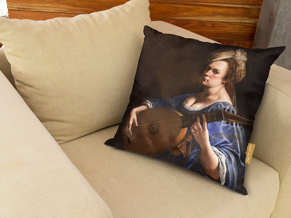 Poduszka Autoportret jako lutnistka Artemisia Gentileschi