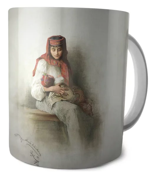 Kubek Wieśniaczka z dzieckiem Anna Bilińska-Bohdanowiczowa