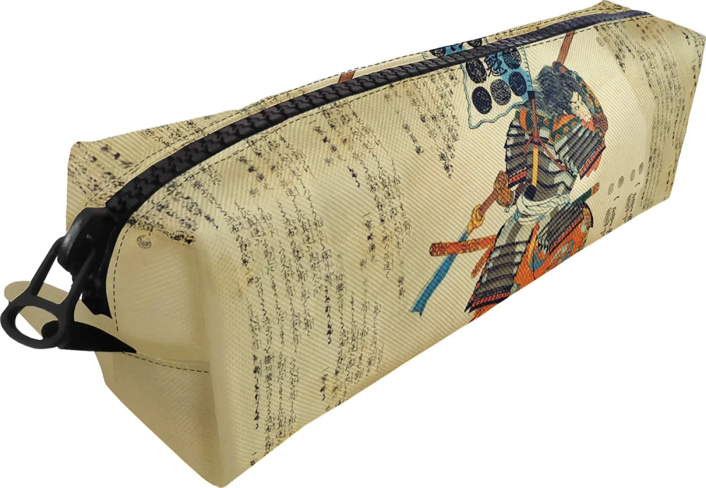 Piórnik Samuraj Kiyokazu z naginatą Utagawa Kuniyoshi