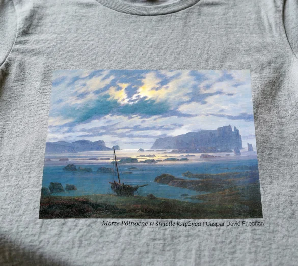 Koszulka z nadrukiem Morze Północne w świetle księżyca Caspar David Friedrich