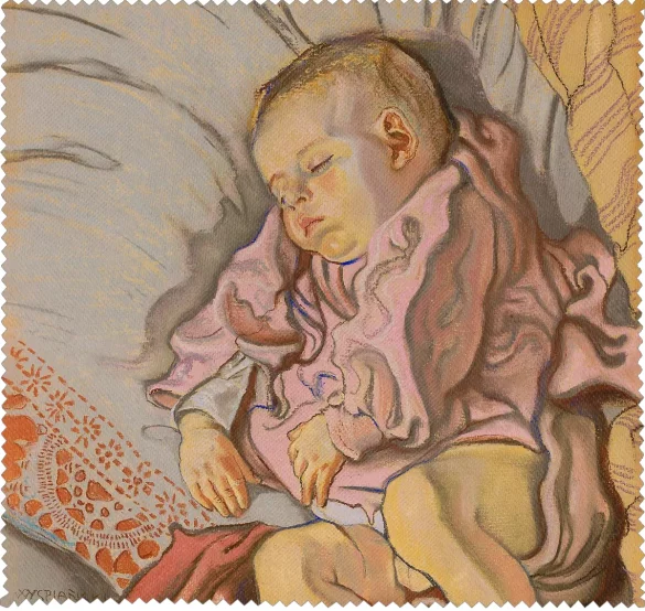Ściereczka do okularów Śpiące dziecko na poduszce Stanisław Wyspiański