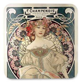 Podkładka pod kubek Rozmarzenie Alfons Mucha