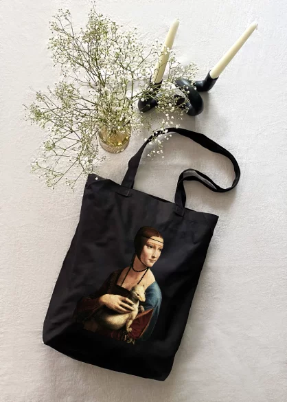 Torba bawełniana Dama z gronostajem Leonardo da Vinci