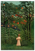 Woman Walking in an Exotic Forest