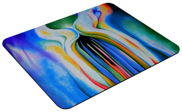 Podkładka Szare linie z czarnym, niebieskim i żółtym Georgia O’Keeffe 60x40cm