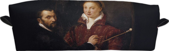 Piórnik Bernardino Campi malujący Sofonisbę Anguissolę Sofonisba Anguissola