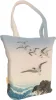 Torba na ramię shopper Pięć mew nad skałą w morzu Ohara Koson