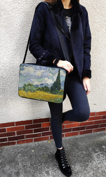 Torba na ramię Pole pszenicy z cyprysami Vincent Van Gogh
