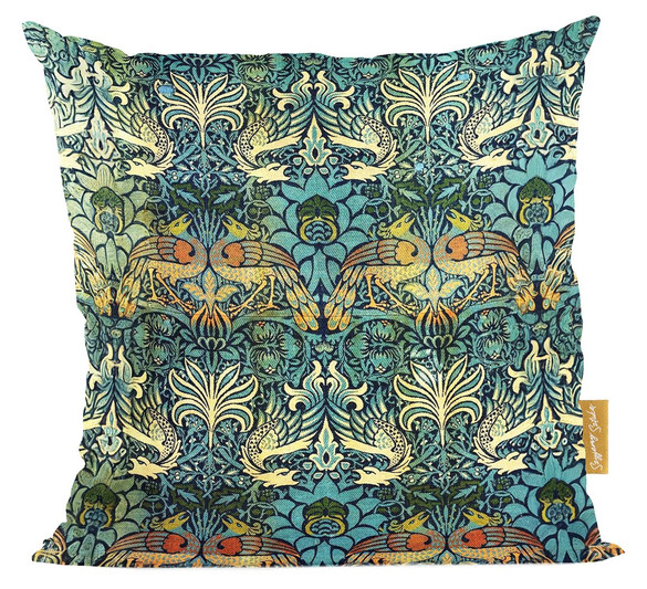 Poduszka Paw i smok William Morris