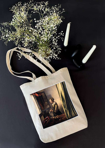 Torba z naszywką Dziewczyna czytająca list przy otwartym oknie Jan Vermeer