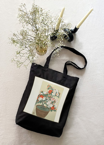 Torba z naszywką Azalia w doniczce Ohara Koson