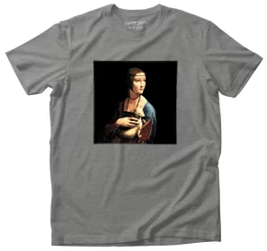 Koszulka z nadrukiem Dama z gronostajem Leonardo da Vinci