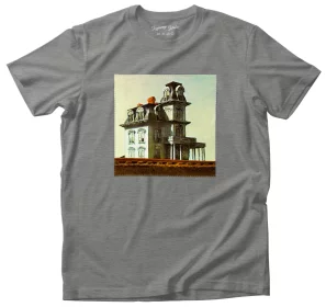 Koszulka z naszywką Dom przy torach kolejowych Edward Hopper