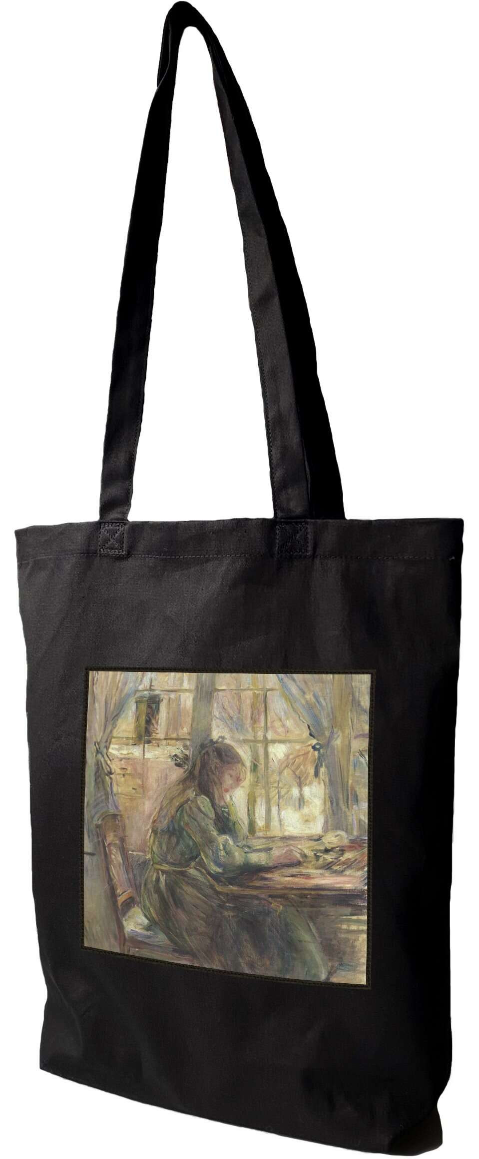 Torba z naszywką Julia przy stole Berthe Morisot, Czarna