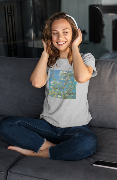 Bluzka damska z naszywką Kwitnący migdałowiec Vincent Van Gogh