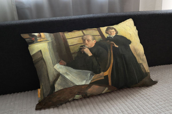 Poduszka Henri Degas i jego siostrzenica Lucie Degas Edgar Degas
