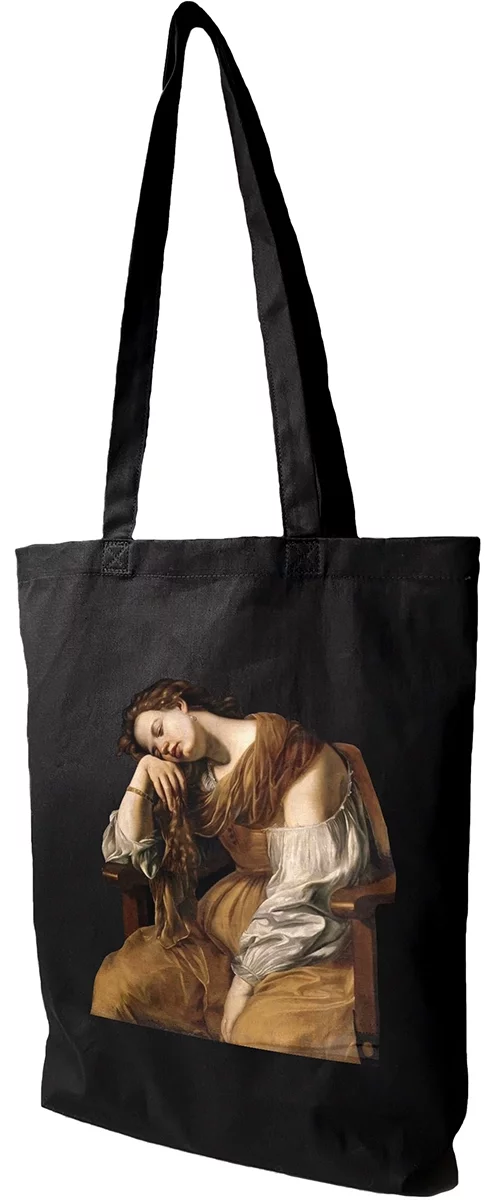 Torba bawełniana Pokutująca Magdalena Artemisia Gentileschi, Czarna