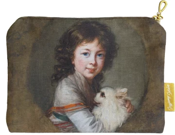 Kosmetyczka mini Portret Elżbiety Mniszchówny z pieskiem Élisabeth Vigée-Lebrun