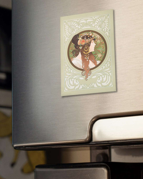 Magnes Bizantyjskie głowy: brunetka Alfons Mucha