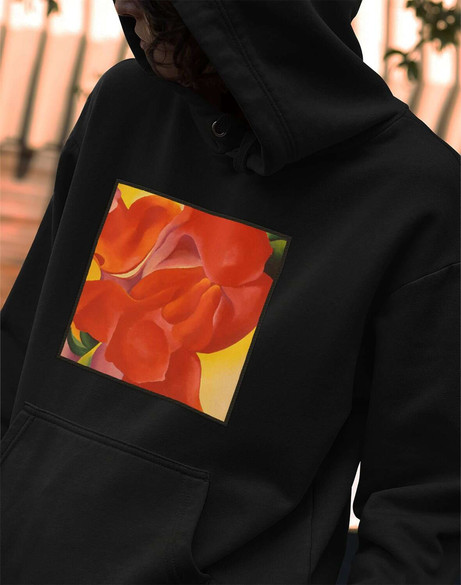 Bluza z naszywką czerwona kanna Georgia O’Keeffe