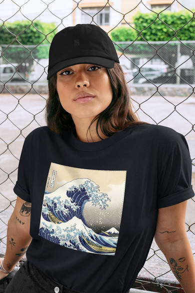 Koszulka z naszywką Wielka fala w Kanagawie Katsushika Hokusai