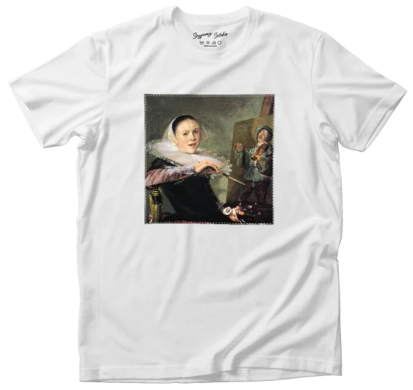 Koszulka z naszywką Autoportret Judith Leyster