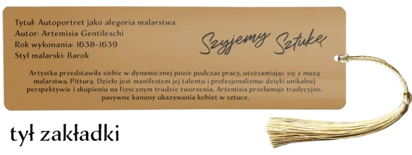 Zakładka do książki Autoportret jako alegoria malarstwa Artemisia Gentileschi