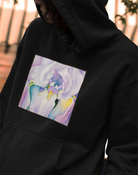 Bluza z naszywką Biały irys Georgia O’Keeffe