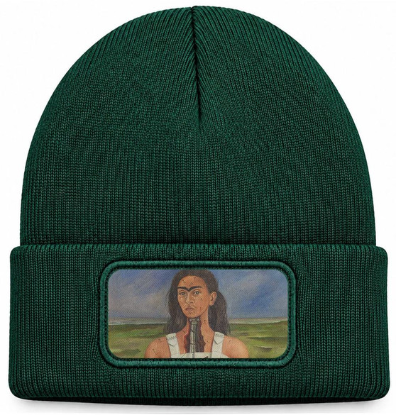 Czapka zimowa Strzaskana kolumna Frida Kahlo – zielona