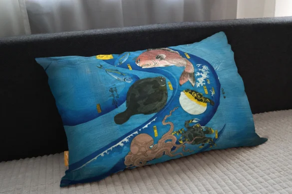 Poduszka Umysły ryb Utagawa Kuniyoshi