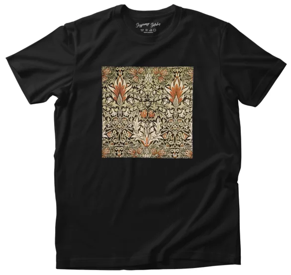 Koszulka z naszywką Główka węża William Morris