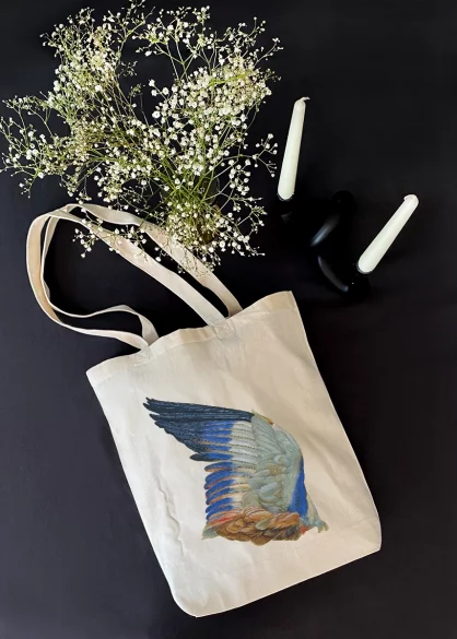 Torba bawełniana Skrzydło niebieskiego walca, Kopia oryginału Albrechta Durera Hans Hoffmann