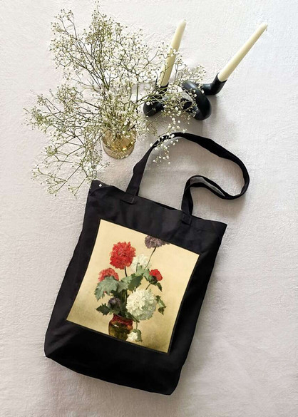 Torba z naszywką Peonie Anna Bilińska-Bohdanowiczowa