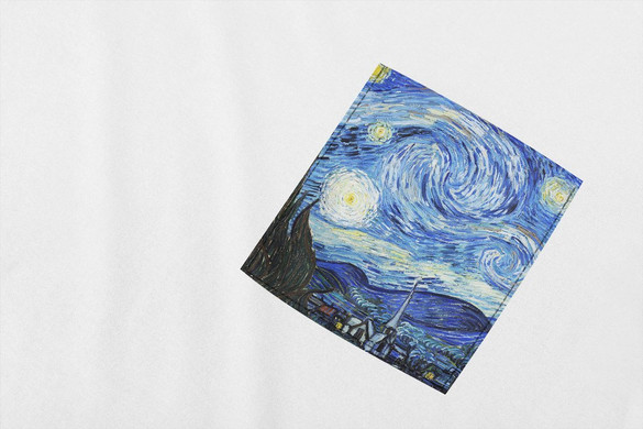 Koszulka z kieszonką Gwiaździsta noc Vincent van Gogh