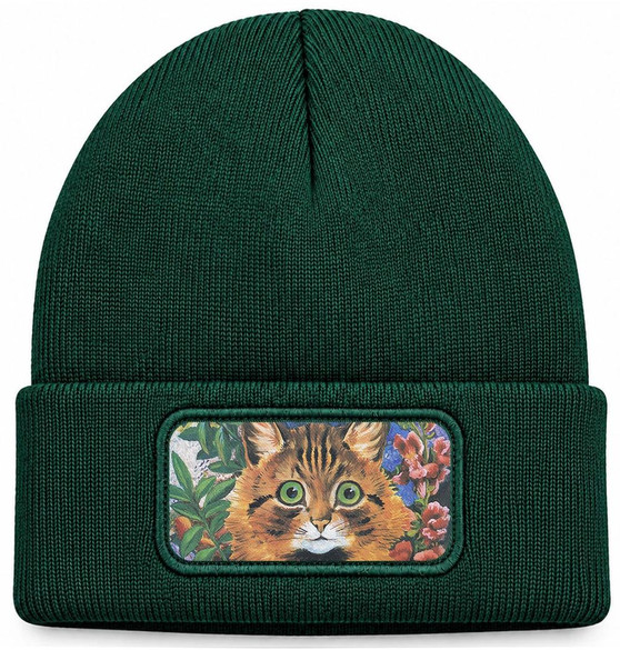 Czapka zimowa Studium kota Louis Wain – zielona