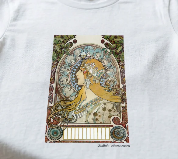 Koszulka z nadrukiem Zodiak Alfons Mucha