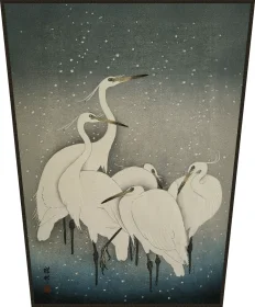 Ekran Grupa czapli Ohara Koson