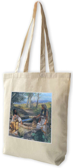 Torba z naszywką Chrystus i Samarytanka Henryk Siemiradzki