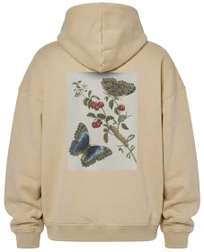 Bluza oversize Great Blue Butterflies and Red Fruits Maria Sibylla Merian