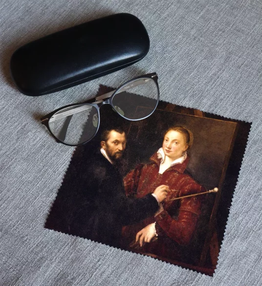 Ściereczka do okularów Bernardino Campi malujący Sofonisbę Anguissolę Sofonisba Anguissola