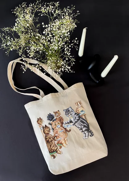 Torba bawełniana Herbata dla kota Louis Wain
